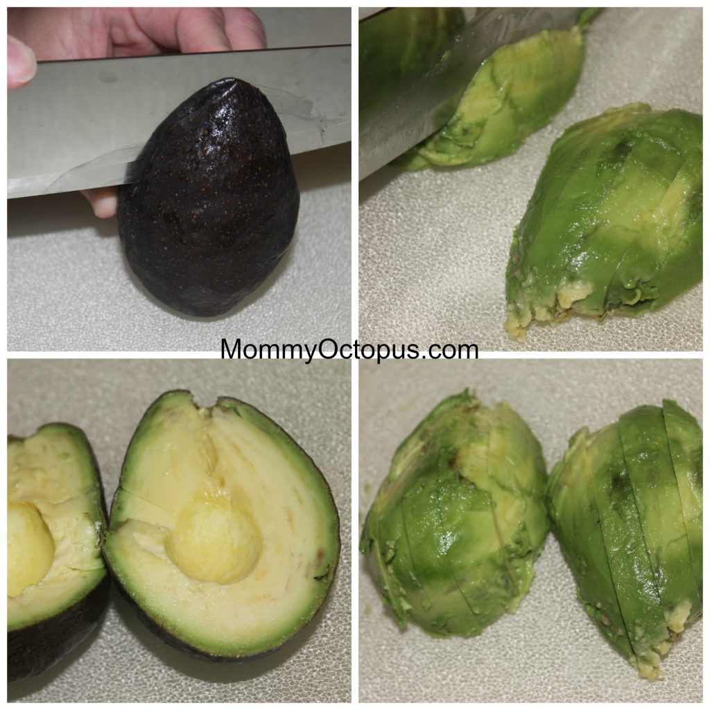 Avocado Eggrolls - Slicing Avocado
