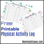 Free Printable Physical Activity Log - Mommy Octopus