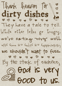 Thank Heaven For Dirty Dishes Wall Art - Free!