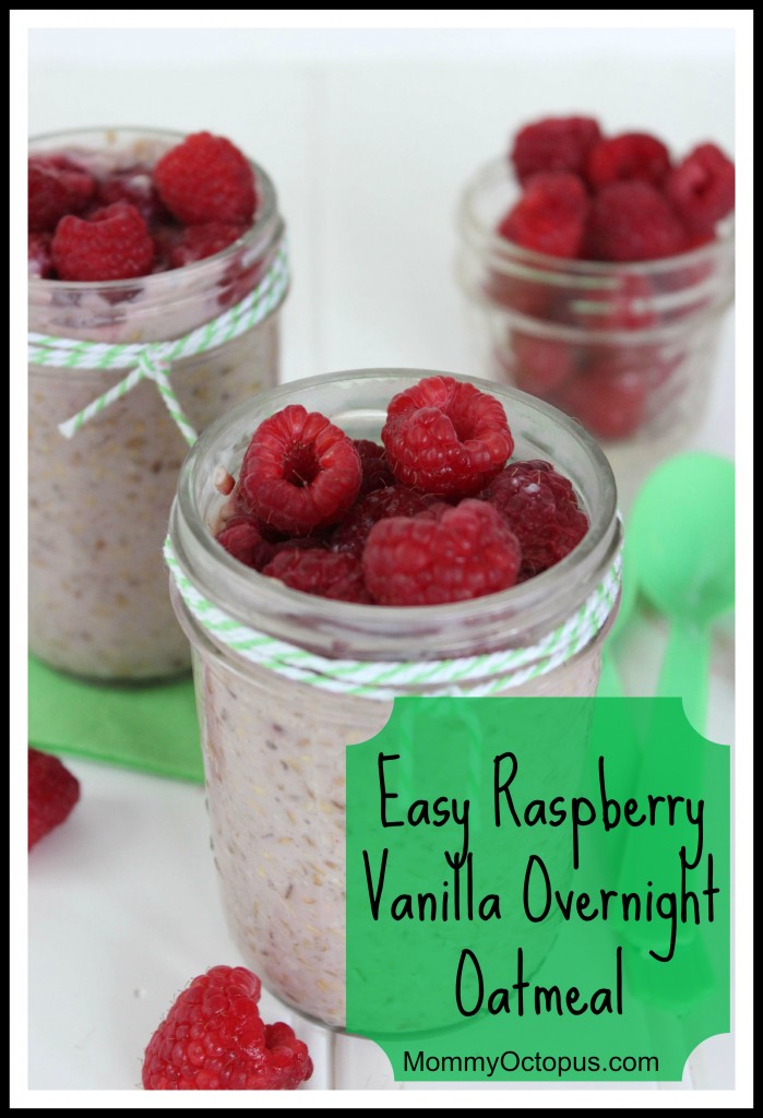 Easy Raspberry Vanilla Overnight Oatmeal