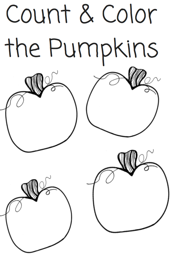 Count and Color the Pumpkins
