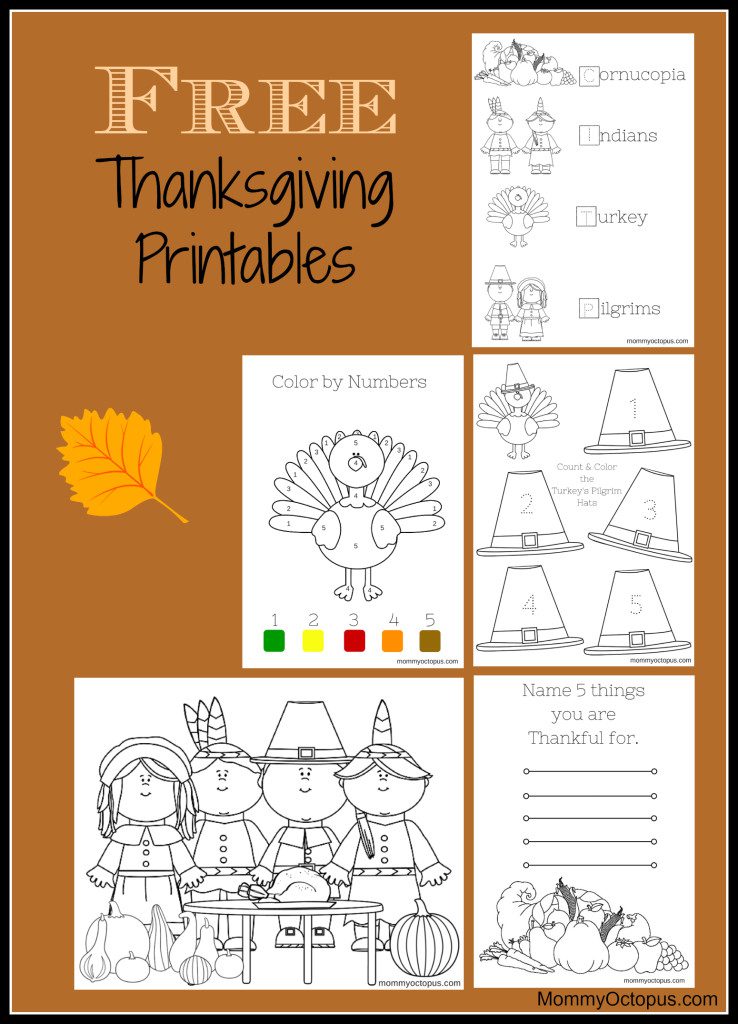 Free Thanksgiving Printables for Kids