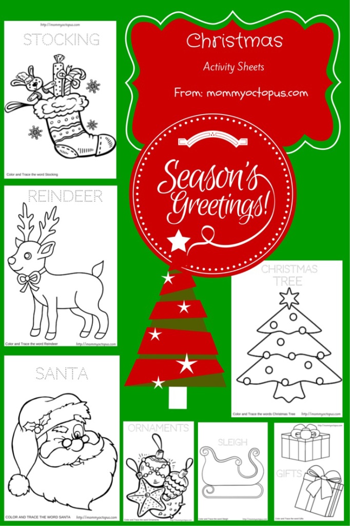 Free Printable Christmas Coloring and Activity Sheets