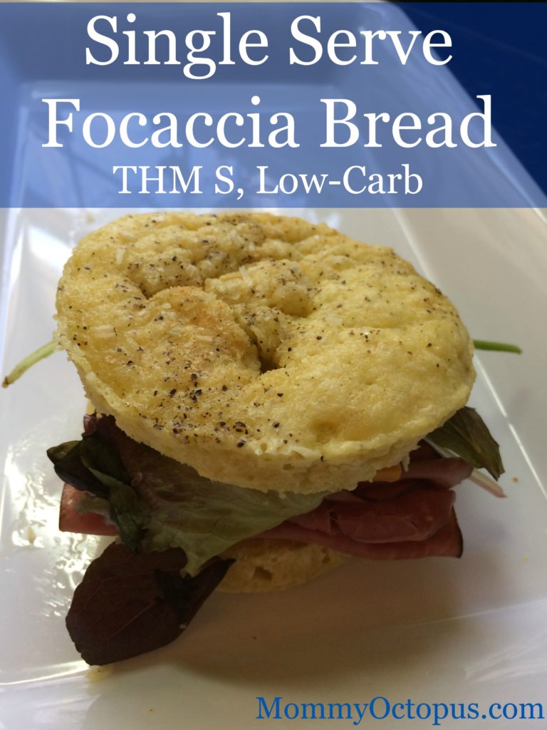 Single Serve Focaccia Bread - Trim Healthy Mama - THM S - Low-Carb